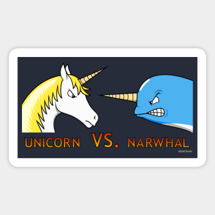 Unicorn Vs. Narwhal Magnet